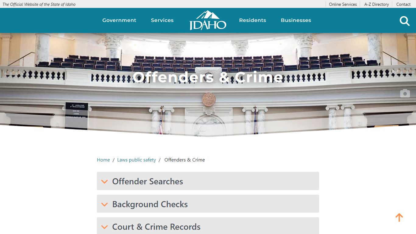 Offenders & Crime | The Official Website of the State of Idaho