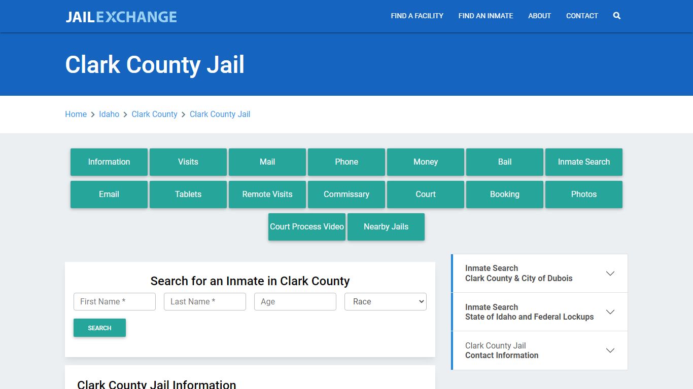 Clark County Jail Roster Lookup, ID, Inmate Search